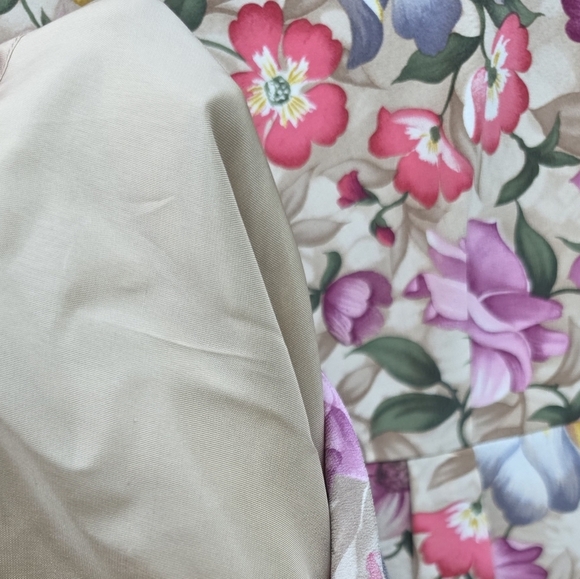 Nwot Adrianna Papell Silk Peony Roses Print Silk Dress 8 - Picture 3 of 10